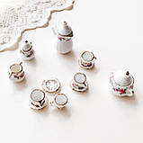 Мініатюра набір керамічного посуду Рожеві квіти, фото 3