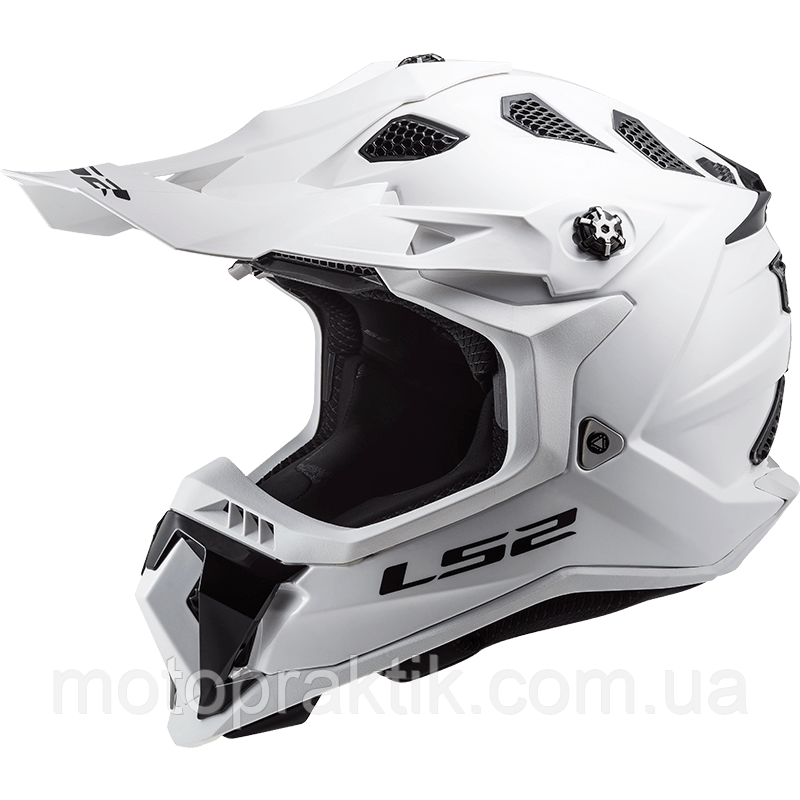 LS2 MX470 Subverter Evo Solid Gloss White, XXL Мотошолом кросовий