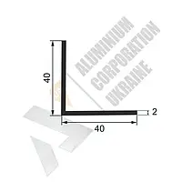 Алюминиевый уголок 40х40х2 мм - анодированный (16-0209)