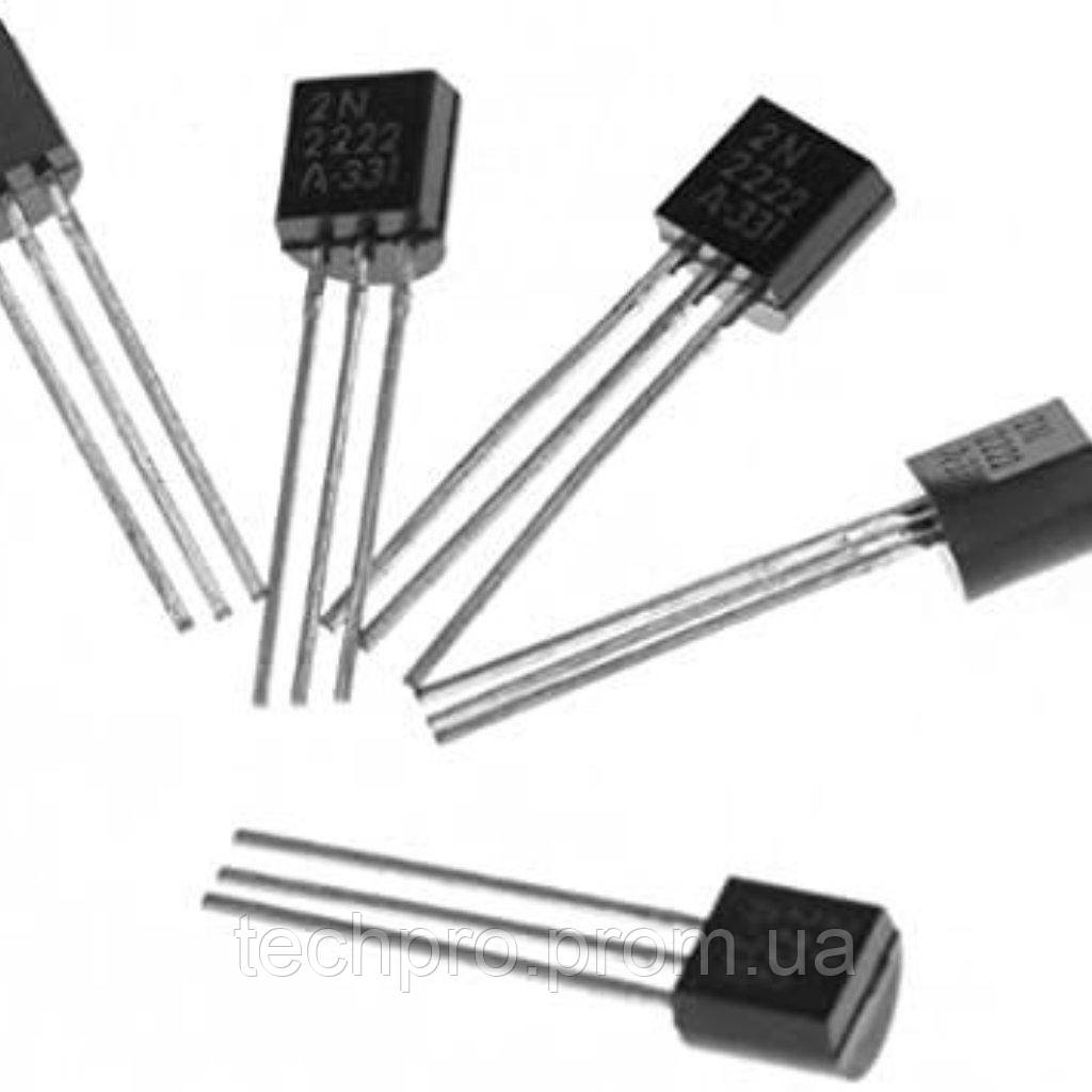 Транзистор 2N2222, биполярный NPN, 40V, 0.6A, корпус TO-92 (ID ...