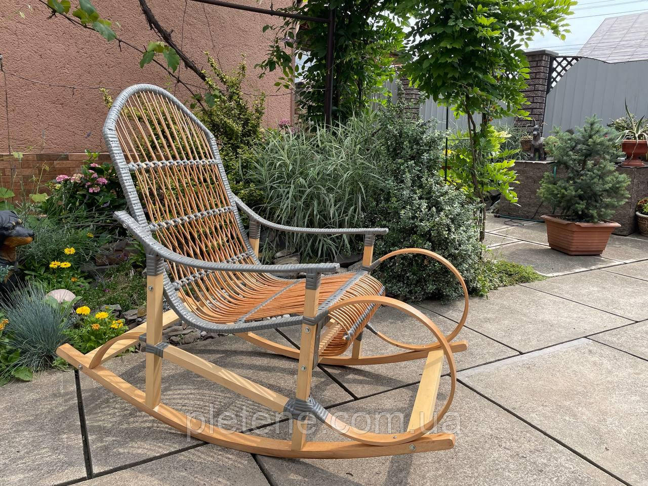 Крісло-качалка розбірне з лози ЦІНА БЕЗ НАКИДКИ., фото 1