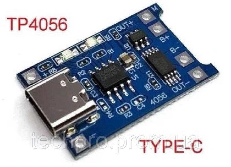 Модуль TP4056 TYPE-C контроллер 18650 заряда 5V 1A - фото 1 - id-p1891173470