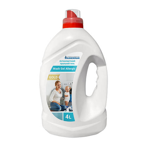 Антиалергічний пральний гель для дітей та алергіків Wash Gel allergic Gold 4 л, фото 1