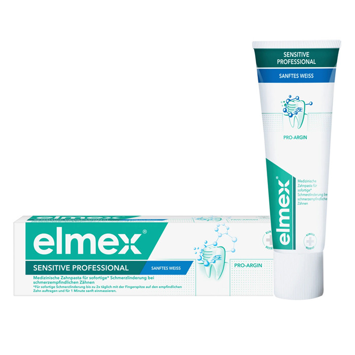 Зубна паста з м'яким вибілювальним ефектом Elmex Sensitive Professional Sanftes Weiss 75 мл, фото 1