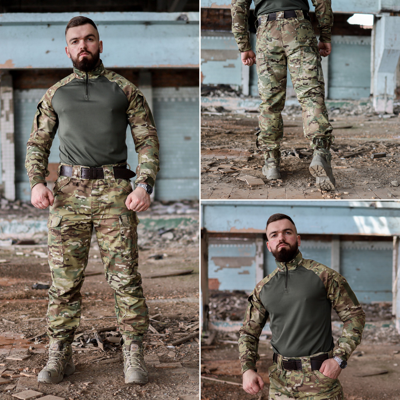 Форма Shark 7 (Сорочка Ubacs + Штани тактичні 7 кишень Grifon) мультикам ріп-стоп (вафелька) Shark