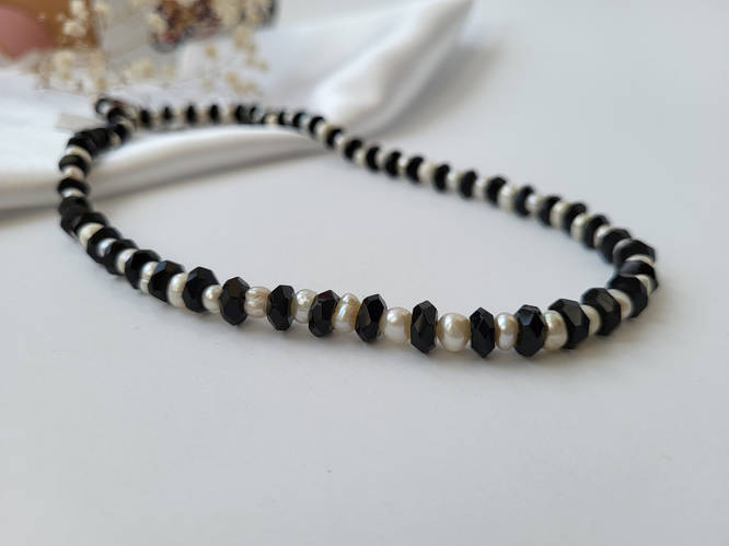 Купить Бусы из Черного Агата и Жемчуга 45 см, цена 455 ₴ — Prom.ua (ID ...