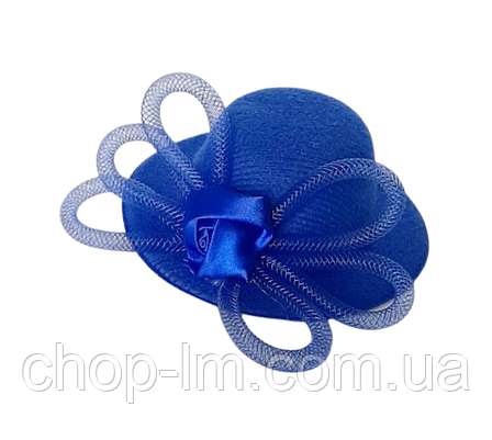 Капелюх вечірній "Спіралька" (синя), фото 1