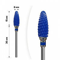 Насадка керамічна mART M-215с блакитна кукурудза для зняття гель-лаку або видалення мозолів