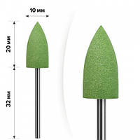 Полірувальник силіконовий mART M-72 куля середня зелений для фінішної обробки нігтів та шкіри