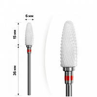 Насадка керамічна mART M-221ч кукурудза для лівші длязняття гель-лаку або видалення мозолів