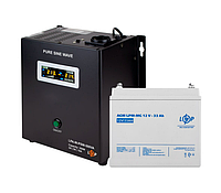 Комплект резервного живлення ДБЖ 12V LPA-W-PSW-500VA(350Вт) + LPM-MG 12V - 33 Ah