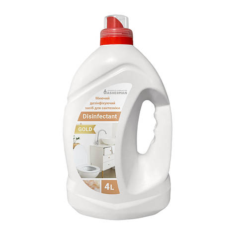Миючий дезінфікуючий засіб для сантехніки Disinfectant Gold, 4 л, фото 1
