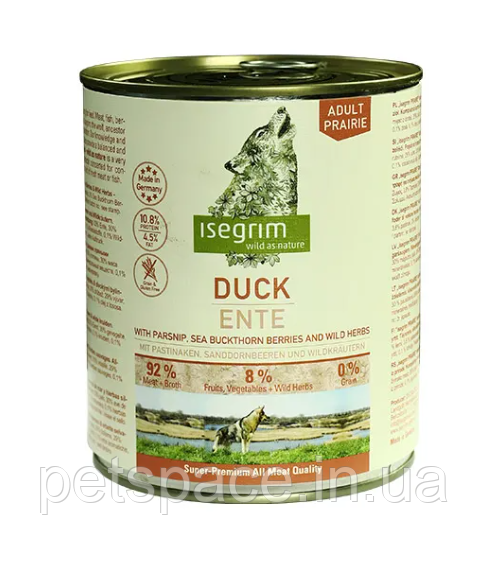 Консерви Isegrim Adult Goose (для собак з гусаком, картоплею шипшиною і травами) 800г