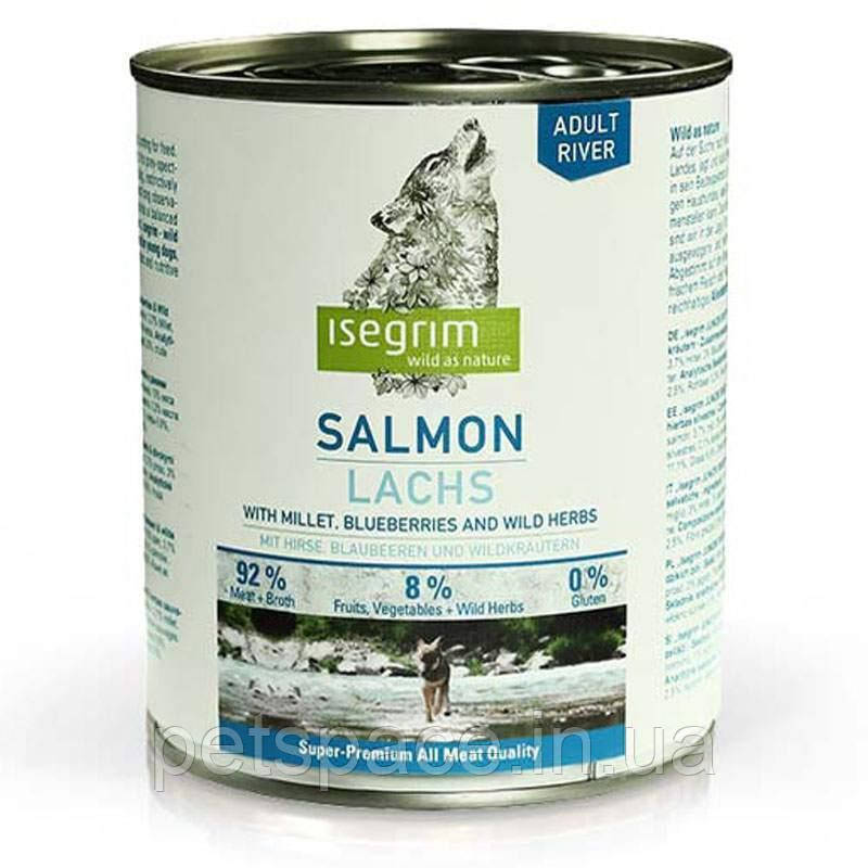 Консерви Isegrim Adult Salmon (для собак з з лососем, просом, чорницею та травам) 800г