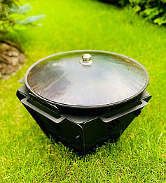 Кришка для сковороди "Козацька "XL" на мангал або "буржуйку" ф600мм s -1.1мм