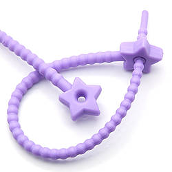 Стяжка силіконова Зірочка зі стопом 20 см Фіолетовий