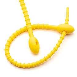 Стяжка силіконова Пуголовок 20 см Жовтий