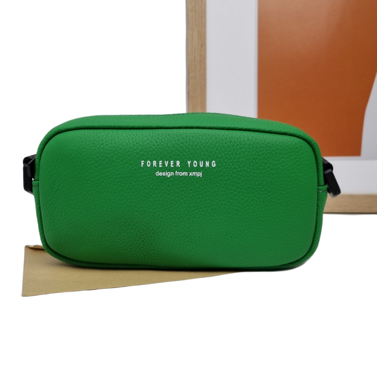 Жіноча сумочка через плече з довгою ручкою зелений Арт.8200-B green Any Whim (54)