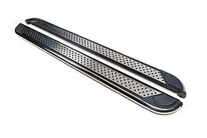 Бокові пороги Maydos V2 (2 шт., алюміній -2025 нерж) для Mitsubishi ASX 2010-2023 рр