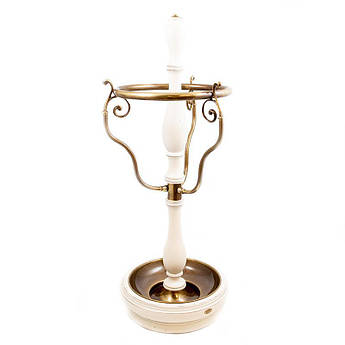 Парасольниця з антикварного дерева та латуні в білому кольорі Capanni