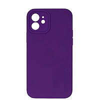 Чехол Full Silicone Camera на Apple iPhone 12 Dark Violet (30)