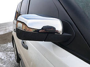 Накладки на дзеркала (2 шт, нерж.) для Land Rover Discovery III