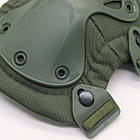 Набір тактичного захисту налокітники та наколінники Eagle KN-04 Olive / Комплект регульованого захисту, фото 8