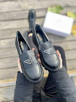 Женские туфли Praда Loafers Black ТОП [36 - 40 р.] код 0305