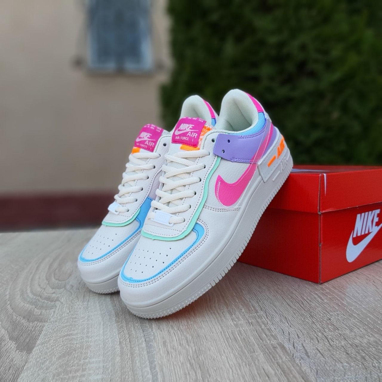 Air force 1 double layering shadow white hot sale pink purple