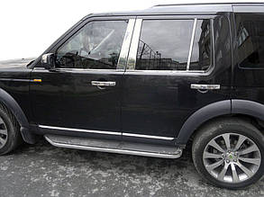 Молдинг дверних стійок (6 шт, нерж.) для Land Rover Discovery IV