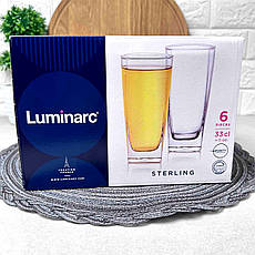 Набір високих стаканів з квадратним дном Luminarc "Sterling" 330 мл 6 шт, фото 2