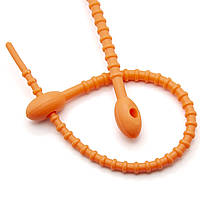 Стяжка силиконовая Головастик, размер 20см, цвет Оранжевый