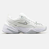 Білі з бежевим кросси унісекс Nike M2K White Biege. Стильне взуття жіноче і чоловіче Найк М2К., фото 2