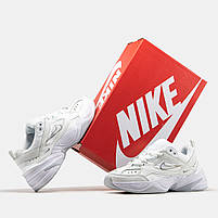 Білі з бежевим кросси унісекс Nike M2K White Biege. Стильне взуття жіноче і чоловіче Найк М2К., фото 8