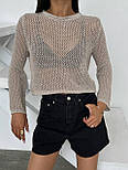 Жіноча базова кофта в сітку вільного фасону (р. 42-44) 77043204, фото 3