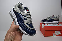 Кроссовки Air Max 98 Supreme синие с серым 2637