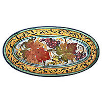 Настенная тарелка из керамики с рисунком виноградной лозы C. Leona