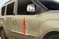Окантовка стекол (нерж.) 4 шт, OmsaLine - Итальянская нержавейка для Fiat Doblo II 2010-2022 гг
