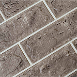 Самоклеюча 3D панель під цеглу Сірий контраст 680x680x4мм, фото 2