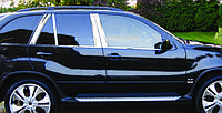 Молдинги стоек дверных (нерж.) для BMW X5 E-70 2007-2013 гг