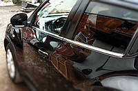 Окантовка стекол (4 шт, нерж) OmsaLine - Итальянская нержавейка для Nissan Juke 2010-2019 гг