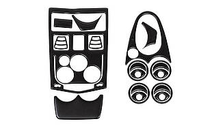 Накладки на панель (варіант 2) Чорний колір для Lada Largus 2012- рр