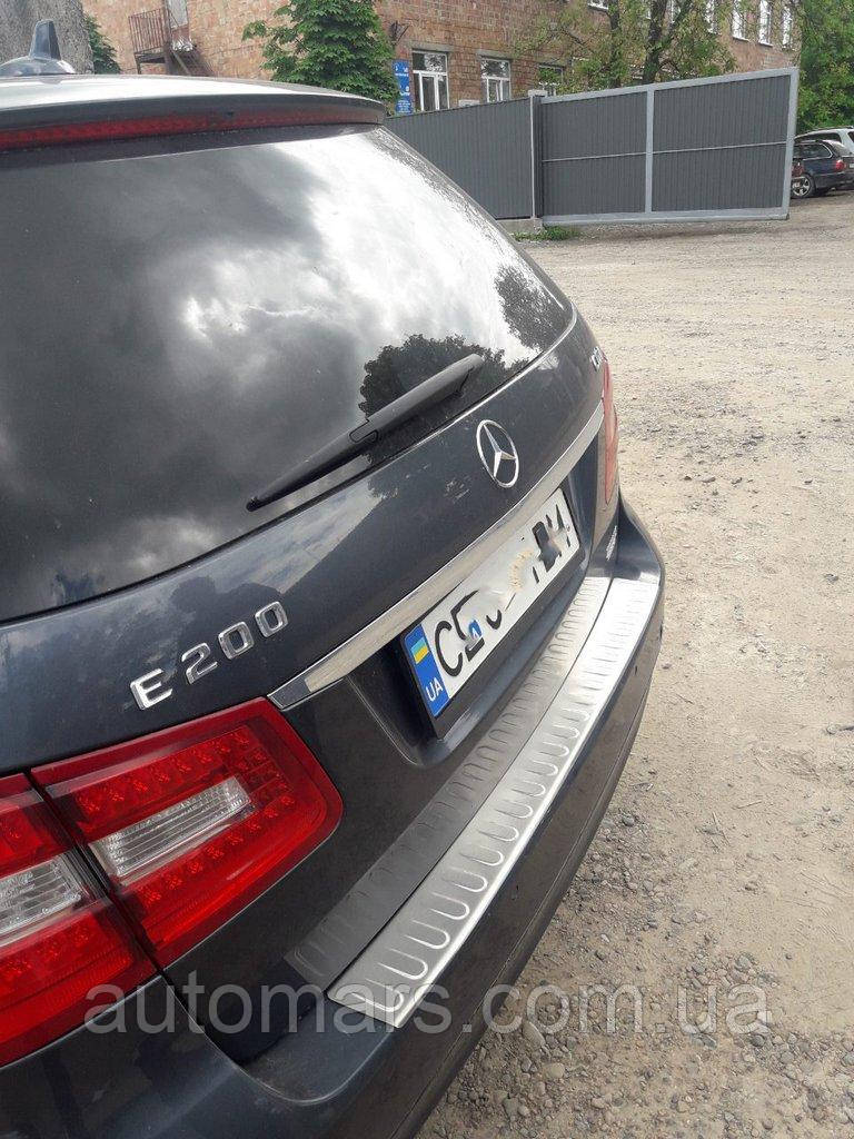 Накладка на задній бампер OmsaLine (2009-2013, SW, нерж) для Mercedes E-сlass W212 рр, фото 1