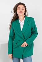 Пиджак зеленый женский  стильный на пуговицах