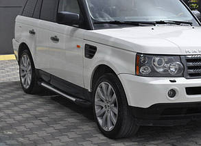 Бокові пороги Allmond Grey (2 шт., алюміній) для Range Rover Sport 2005-2013рр