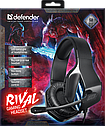 Ігрові дротові навушники Defender Rival 2.2м з мікрофоном та підсвічуванням (Чорний), фото 5