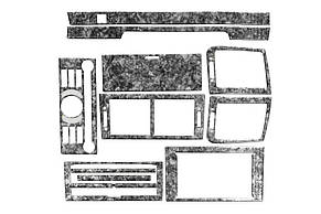 Накладки на панель (Kit-1) Титан для Peugeot 407