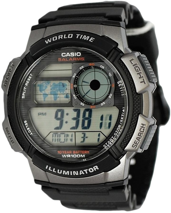 Годинник Casio Original AE-1000W-1B чорні з сірим