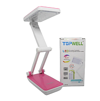 Настольная лампа светодиодная аккумуляторная Topwell 1019 трансформер розовая