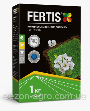 Комплексне мінеральне добриво для газону Фертіс/ Fertis NPK 17.6.11+мікроелементи, 1 кг